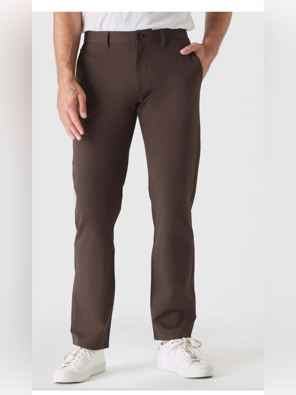 True Classic Straight Twill Chino Pants Dark Oak , size 33/32